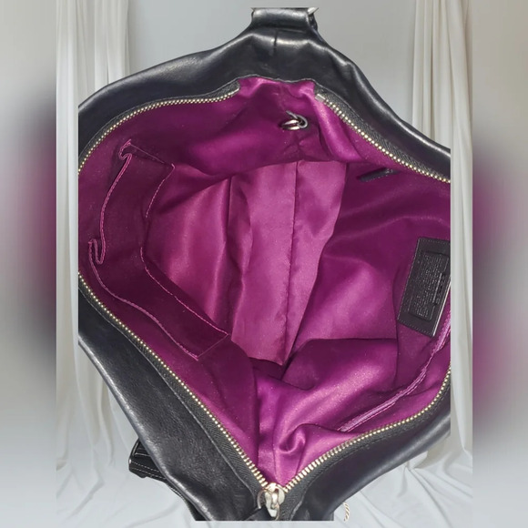 Coach Large Black Leather Carly Shoulder/Hobo Bag 10616 - Picture 3 of 13